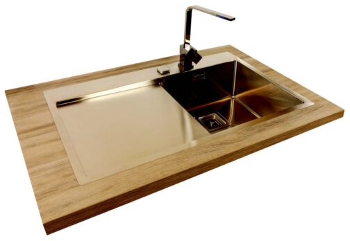 SinkSolution A LINE PLUS 860x520 1x rustfri stål køkkenvask