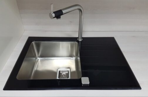 SinkSolution R LINE 780×540 rustfrit stål køkkenvask med glas drypbakke